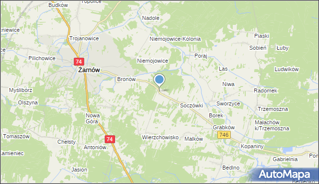 mapa Kolonia Soczowki, Kolonia Soczowki na mapie Targeo